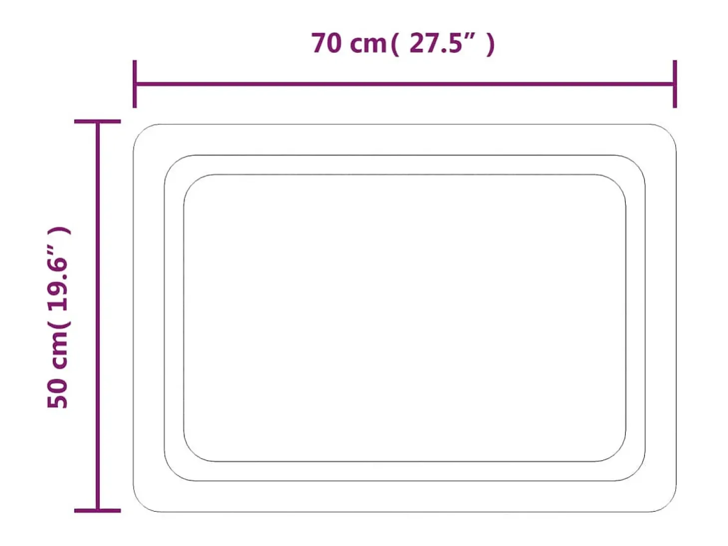 Espejo de baño con LED 50x70 cm ES176414