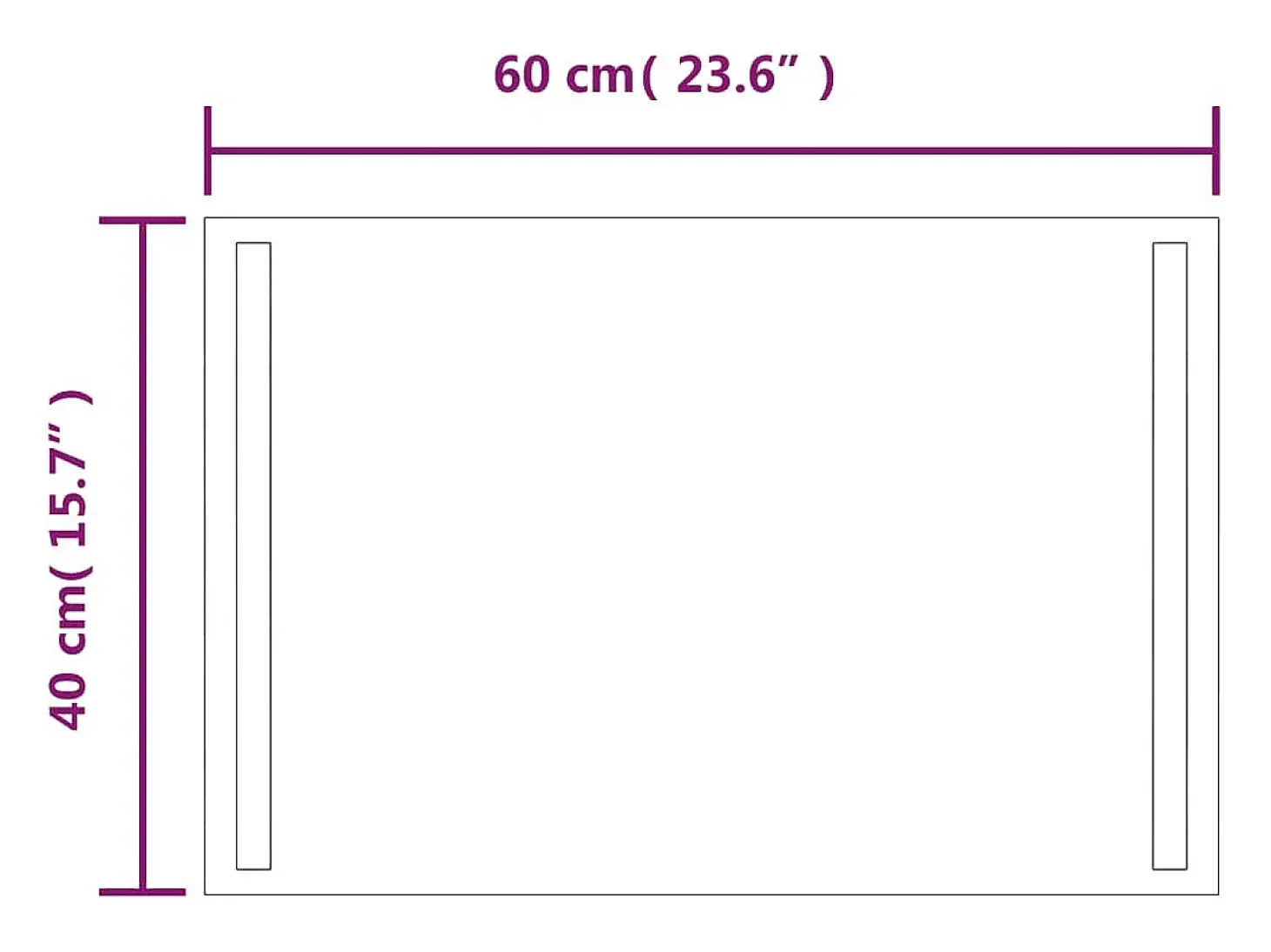 Espejo de baño con LED 60x40 cm ES562027