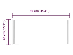 Espejo de baño con LED 90x40 cm ES421162