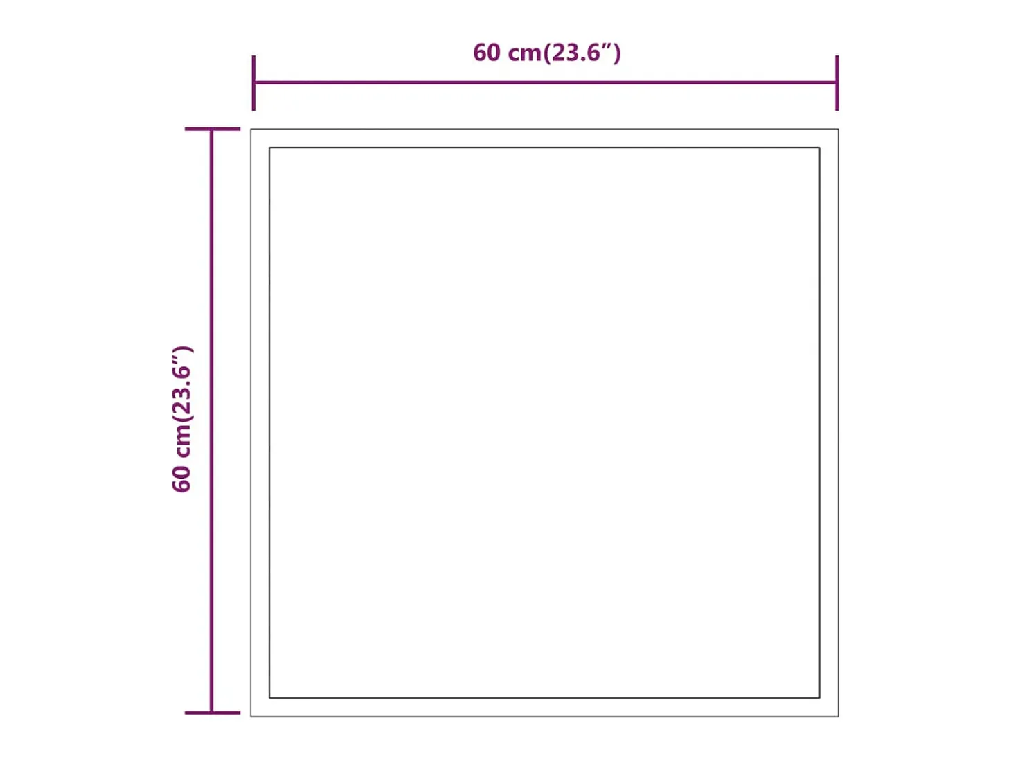Espejo de baño con LED 60x60 cm ES362947