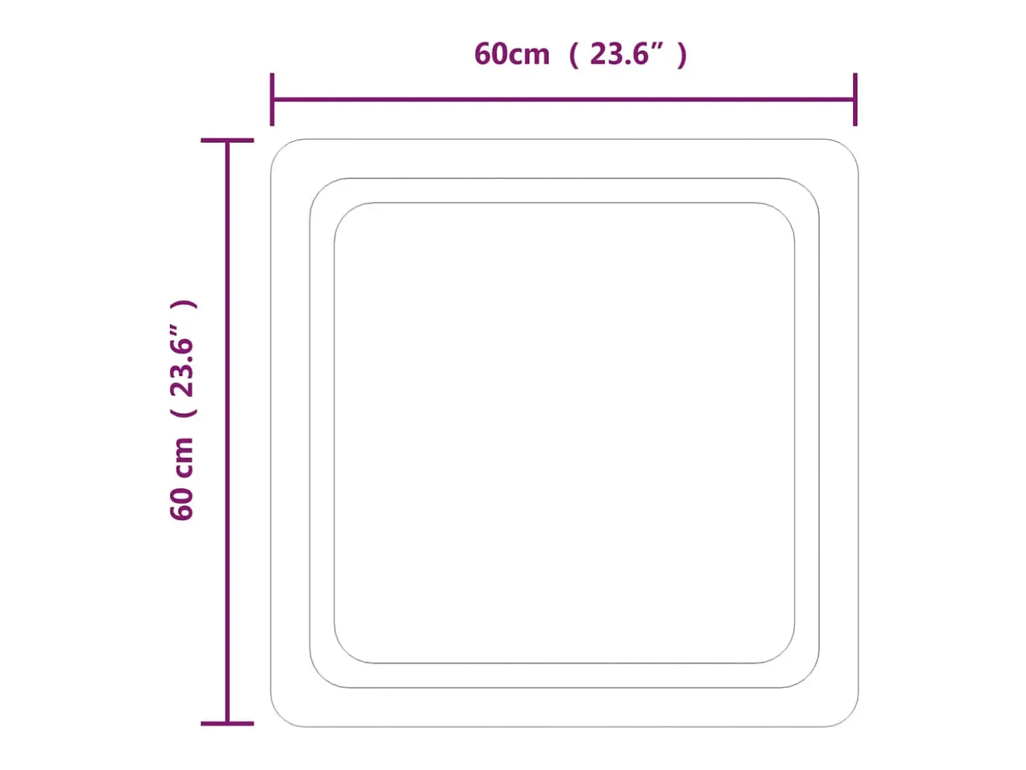 Espejo de baño con LED 60x60 cm ES126702