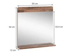 Espejo de baño estilo antiguo 60x12x62 izan