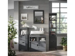 Espejo de baño gris 40x10x50 vilda