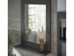 Espejo de baño gris 40x10x50 vilda