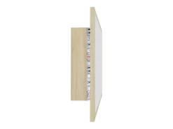 Espejo de baño LED 80 x 8,5 x 37 cm roble acrílico 02_0006963