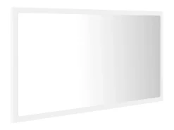 Espejo de baño LED 80 x 8,5 x 37 cm acrílico blanco 02_0006982