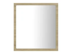Espejo de baño LED 40 x 8,5 x 37 cm roble acrílico 02_0006961