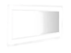 Espejo de baño LED acrílico blanco 100x8,5x37 cm ES254966
