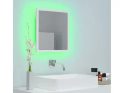 Espejo de baño LED acrílico blanco 40x8,5x37 cm ES292555
