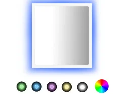 Espejo de baño LED acrílico blanco 40x8,5x37 cm ES292555