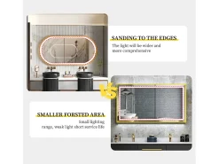 Espejo de baño LED antivaho 3 colores regulables 120x60x4cm