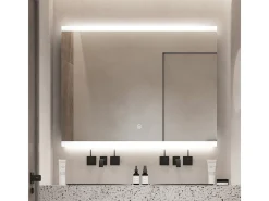 Espejo de baño led retroiluminado de 90x70cm antivaho Krona L