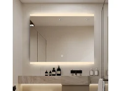 Espejo de baño led retroiluminado de 90x70cm antivaho Krona L