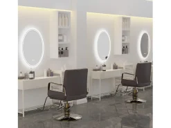 Espejo de baño LED 70x50cm espejo de pared antivaho ovalado con 3 colores ajustables 50x70cm