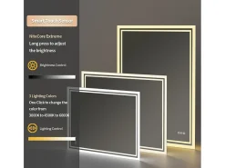 Espejo de baño LED 70x50cm espejo de pared con iluminación antivaho 50x70cm