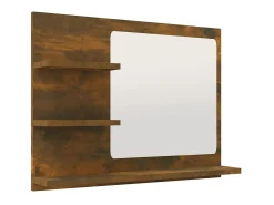 Espejo de baño madera contrachapada roble ahumado 60x10,5x45 cm ES320706
