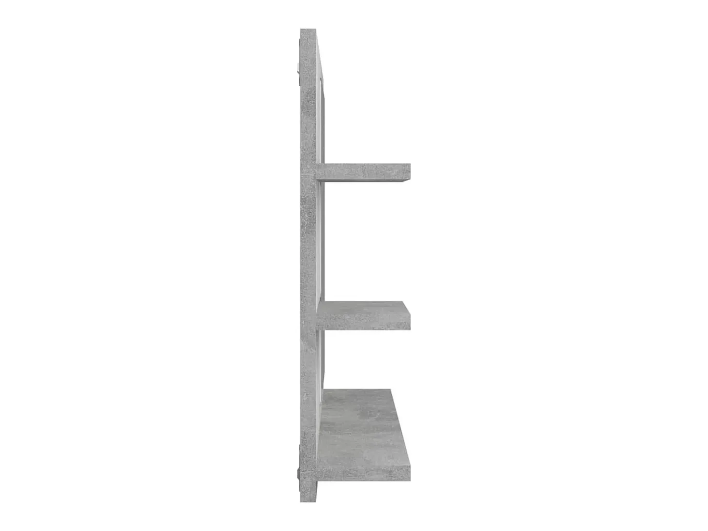 Espejo de baño madera contrachapada gris hormigón 60x10,5x45 cm ES274293