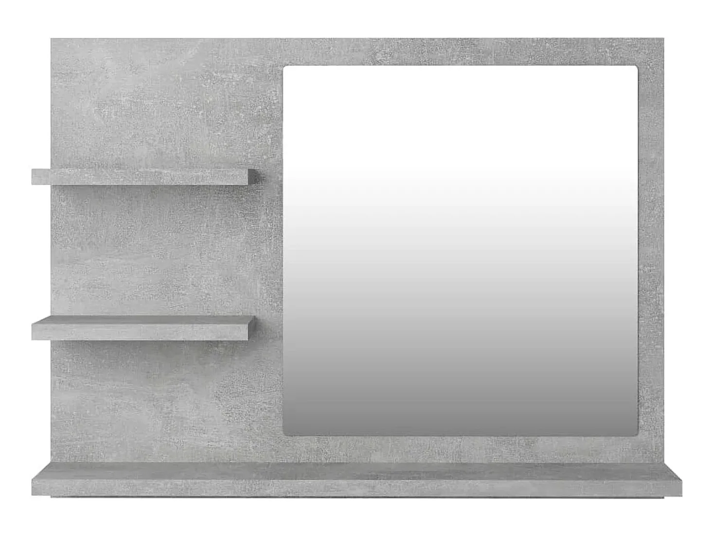 Espejo de baño madera contrachapada gris hormigón 60x10,5x45 cm ES274293