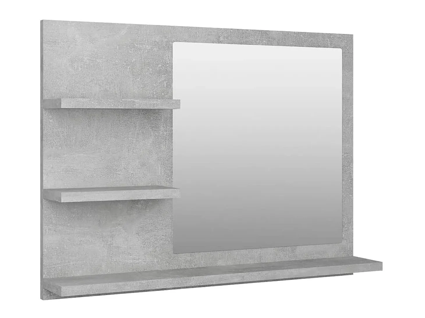 Espejo de baño madera contrachapada gris hormigón 60x10,5x45 cm ES274293