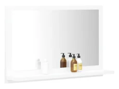 Espejo de baño madera contrachapada blanco 60x10,5x37 cm ES209204