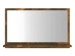 Espejo de baño madera contrachapada roble ahumado 60x10,5x37 cm ES373263