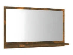 Espejo de baño madera contrachapada roble ahumado 60x10,5x37 cm ES373263