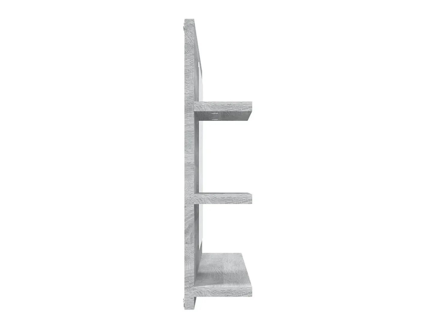 Espejo de baño madera contrachapada gris Sonoma 60x10,5x45 cm ES394220