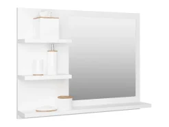 Espejo de baño madera contrachapada blanco 60x10,5x45 cm ES871081