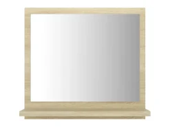 Espejo de baño madera contrachapada color roble 40x10,5x37 cm ES389723