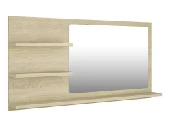 Espejo de baño madera contrachapada roble Sonoma 90x10,5x45 cm ES249897