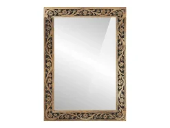 Espejo de baño madera maciza de acacia y vidrio 50x70x2,5 cm ES675940