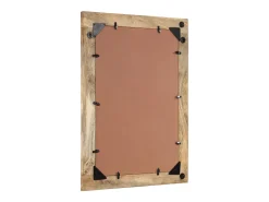 Espejo de baño madera maciza de acacia y vidrio 50x70x2,5 cm ES675940