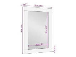Espejo de baño Marrón, plata 50 x 70 x 30 cm