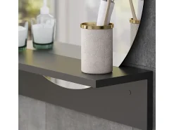 Espejo de baño negro 50x15x54.5 elyra