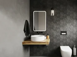 Espejo de baño rectangular iluminado LIMORICO 50x80 cm