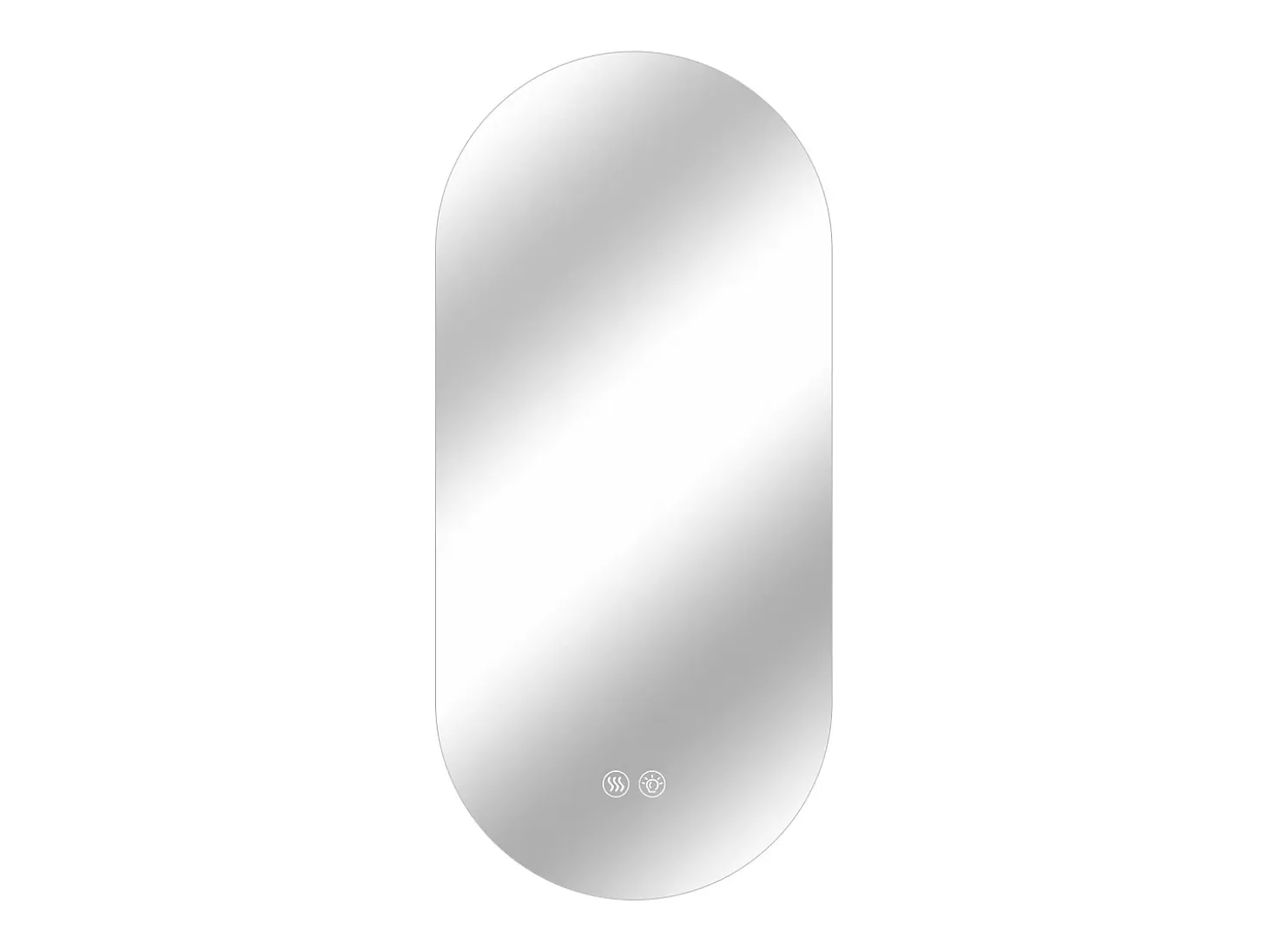 Espejo de baño táctil LED con función antivaho, 60x120 cm, cristal plateado