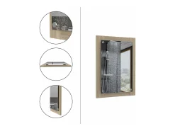 Espejo de Baño Vanguard con forma rectangular Rovere , 70 cm X 50.2 cm X 3.9 cm , Gris / plata