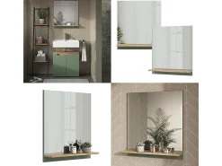Espejo de baño verde/artesano 60x14x67 marelle