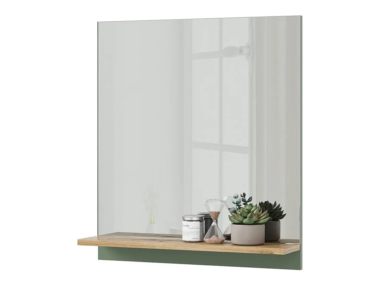 Espejo de baño verde/artesano 60x14x67 marelle