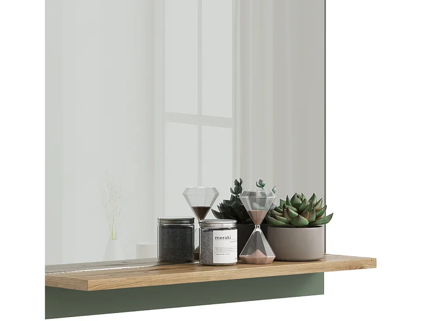 Espejo de baño verde/artesano 60x14x67 marelle