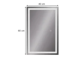 Espejo de baño vidrio 60x40x2.8 miral