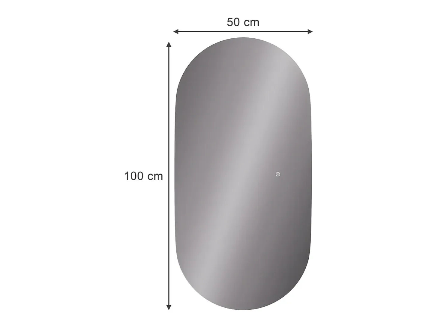 Espejo de baño vidrio 100x50x2.8 miral