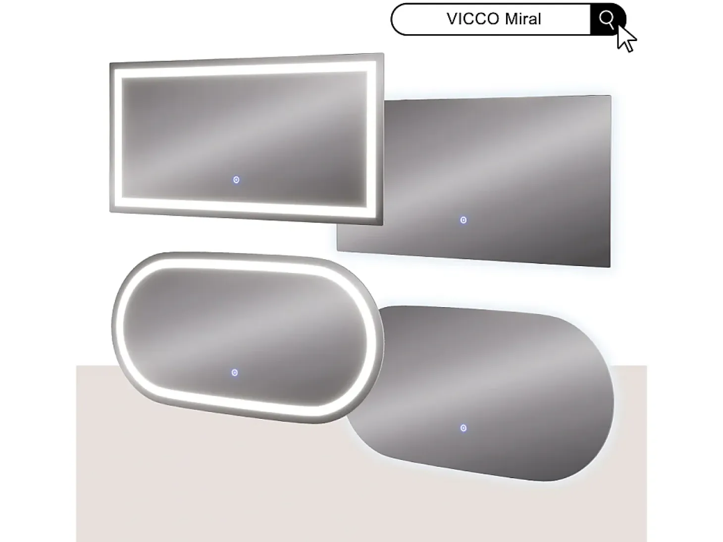 Espejo de baño vidrio 100x50x2.8 miral