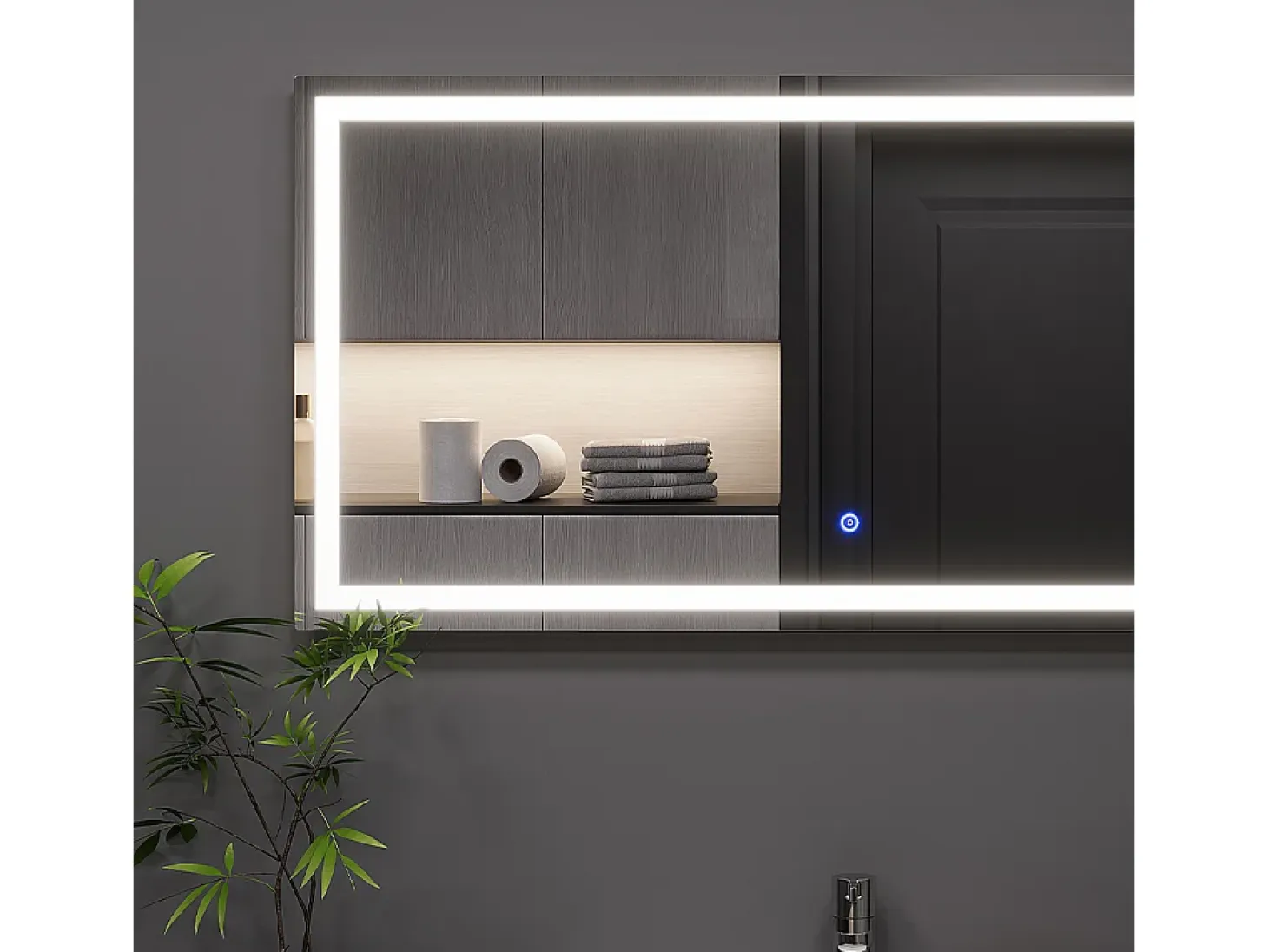 Espejo de baño vidrio 100x50x2.8 miral