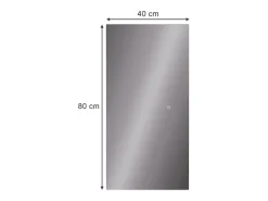 Espejo de baño vidrio 80x40x2.8 miral