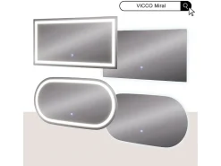 Espejo de baño vidrio 80x40x2.8 miral