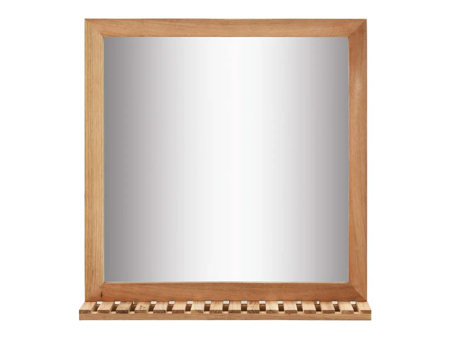 Espejo de cuarto de baño madera maciza de nogal 60x12x62 cm ES263147