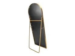 Espejo de cuerpo entero - 165 x 60 cm - Marco de metal - Arqueado - Para salón o vestidor - Dorado