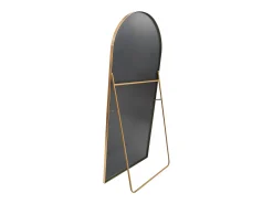 Espejo de cuerpo entero con marco fino dorado, 180 x 80 cm, espejo grande de pie, para dormitorio, vestidor y espejo de pared.