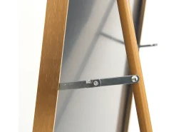 Espejo de cuerpo entero con marco fino dorado, 180 x 80 cm, espejo grande de pie, para dormitorio, vestidor y espejo de pared.